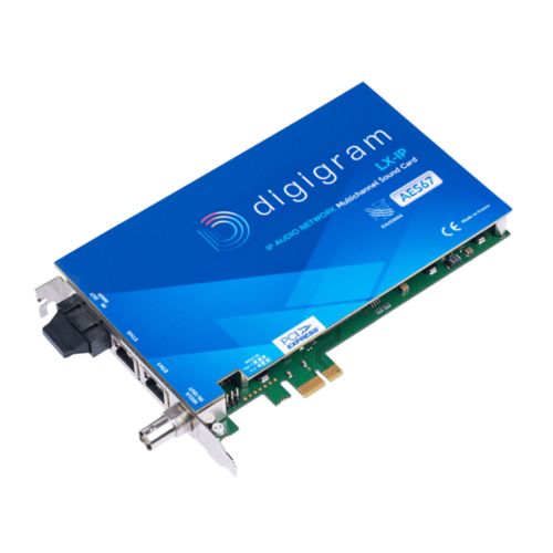 LX-IP Digigram Carte son multicanal AoIP AES67 Ravenna